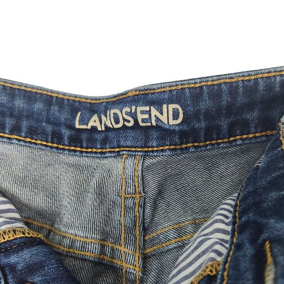 Lands End Jeans Womens Sz 16 Mid Rise Boot Cut Medium Wash - Picture 6 of 11